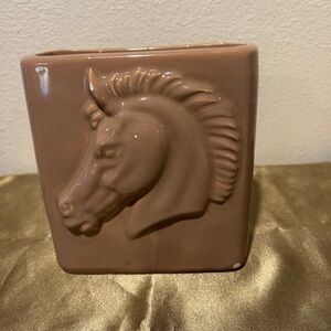 Elegant Brown Horse Vase